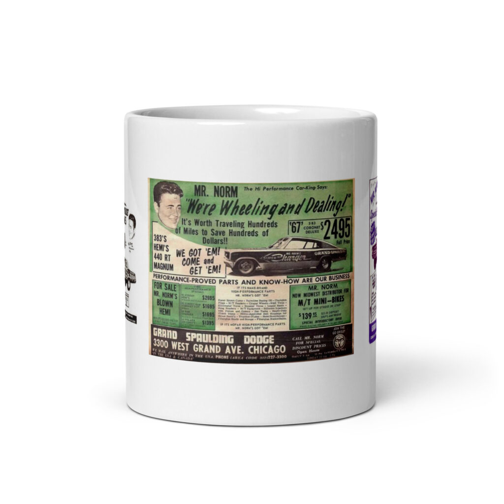 Mr. Norms 3 Newspaper Ads Coffee Mug GSS Grand Spaulding Sport Dodge