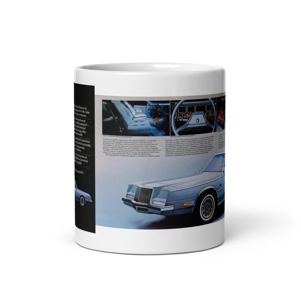 1981 Imperial Frank Sinatra Sales Brochure Coffee Mug 81 FS Edition 318 EFI