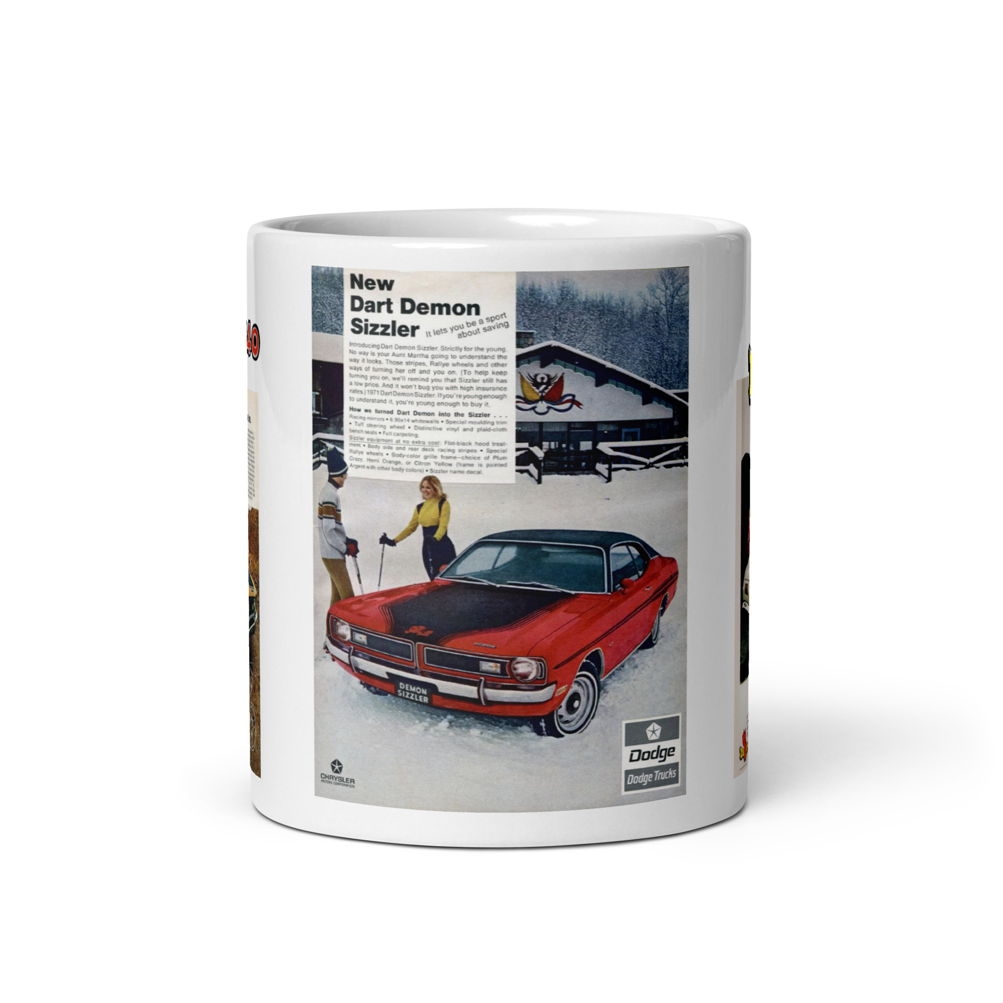 1971 Dodge Demon 340 3 Magazine Ad Coffee Mug Sizzler - Image 3