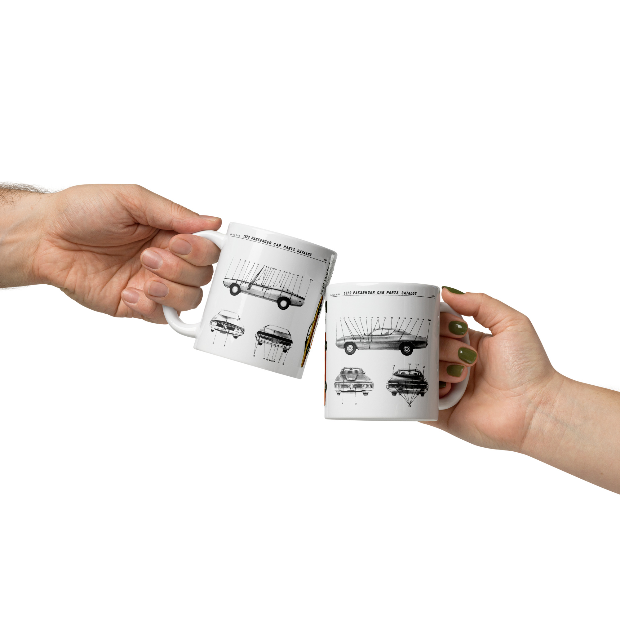 72 Dodge Charger Rallye Factory Parts Diagrams Coffee Mug 340 400 - Image 4