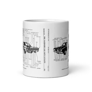 68 Dart GTS & Formula S Barracuda Exterior View Factory Parts Diagram Coffee Mug
