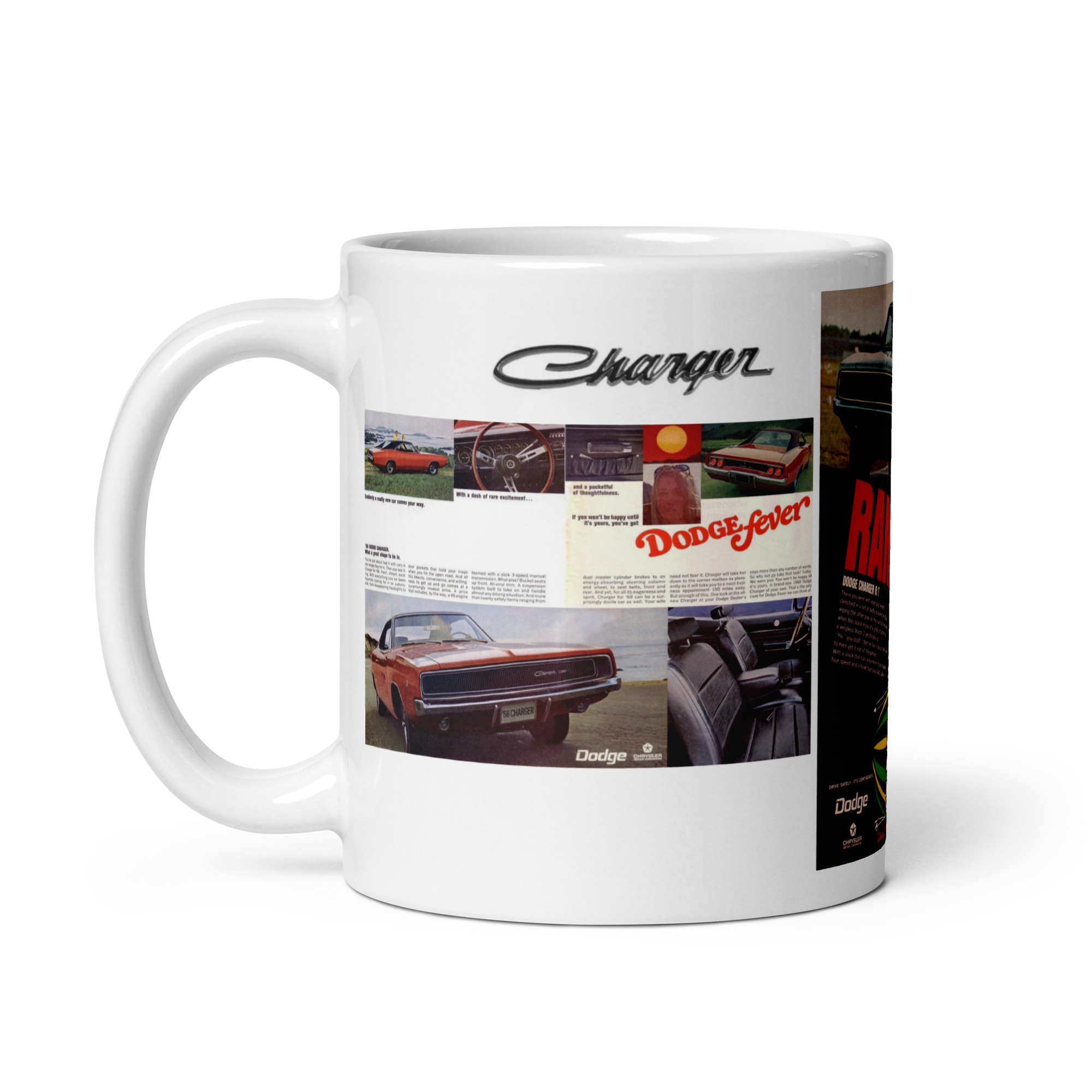 68 Dodge Charger Magazine Ads Coffee Mug 11 OZ R/T Ramrod Mopar - Image 2