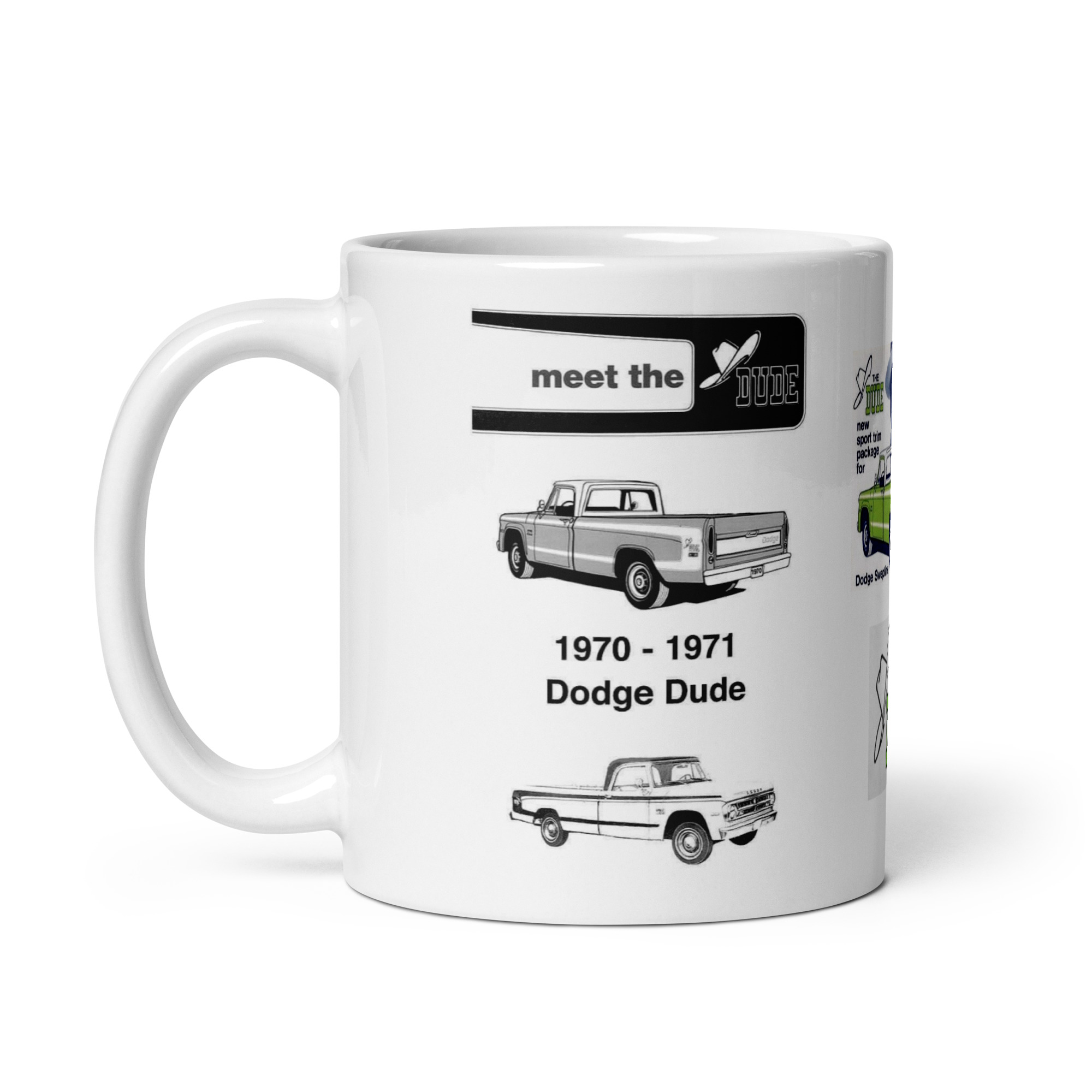 70 71 Mopar Dodge Dude Coffee Mug 383 4 Speed 318 225 /6 Sublime Green - Image 3