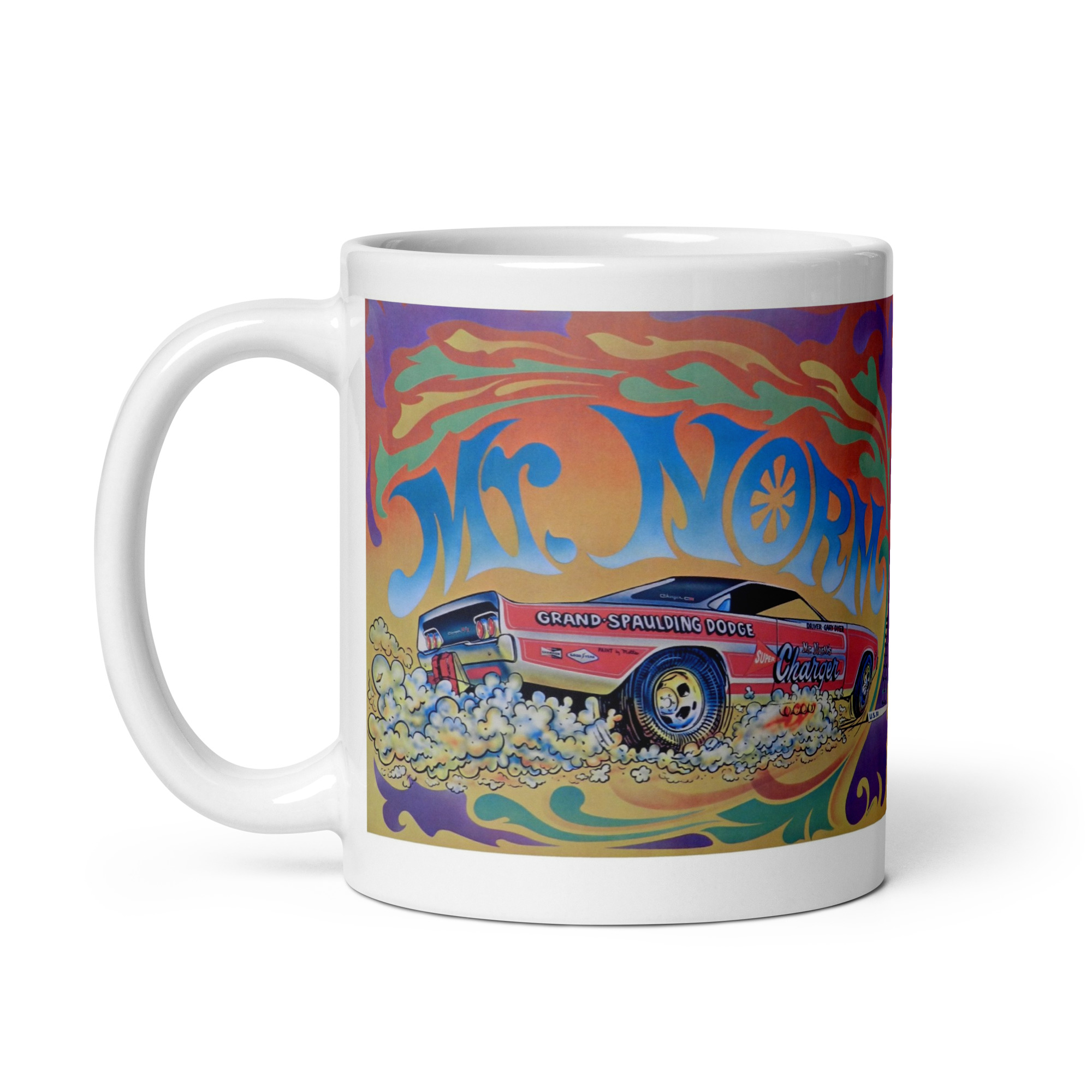 Grand Spaulding Mr Norms 68 Charger Ad Dodge Mopar Mug 426 Hemi 440 15OZ Coffee - Image 2