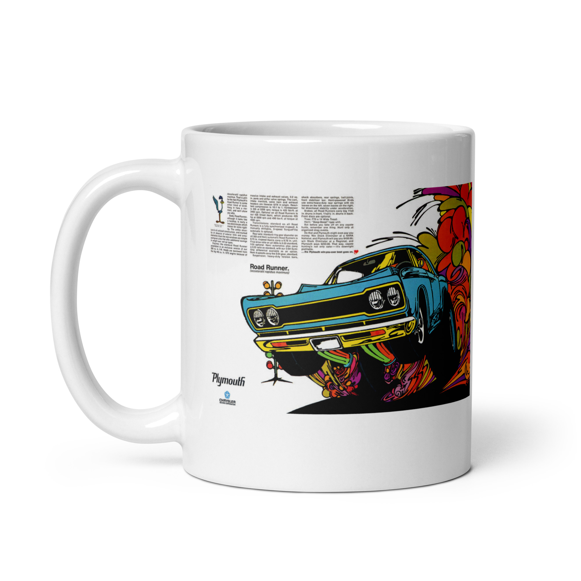 68 Roadrunner Magazine Ads Coffee Mug 383 4 Speed 426 Hemi Plymouth Bang 4 Buck - Image 3