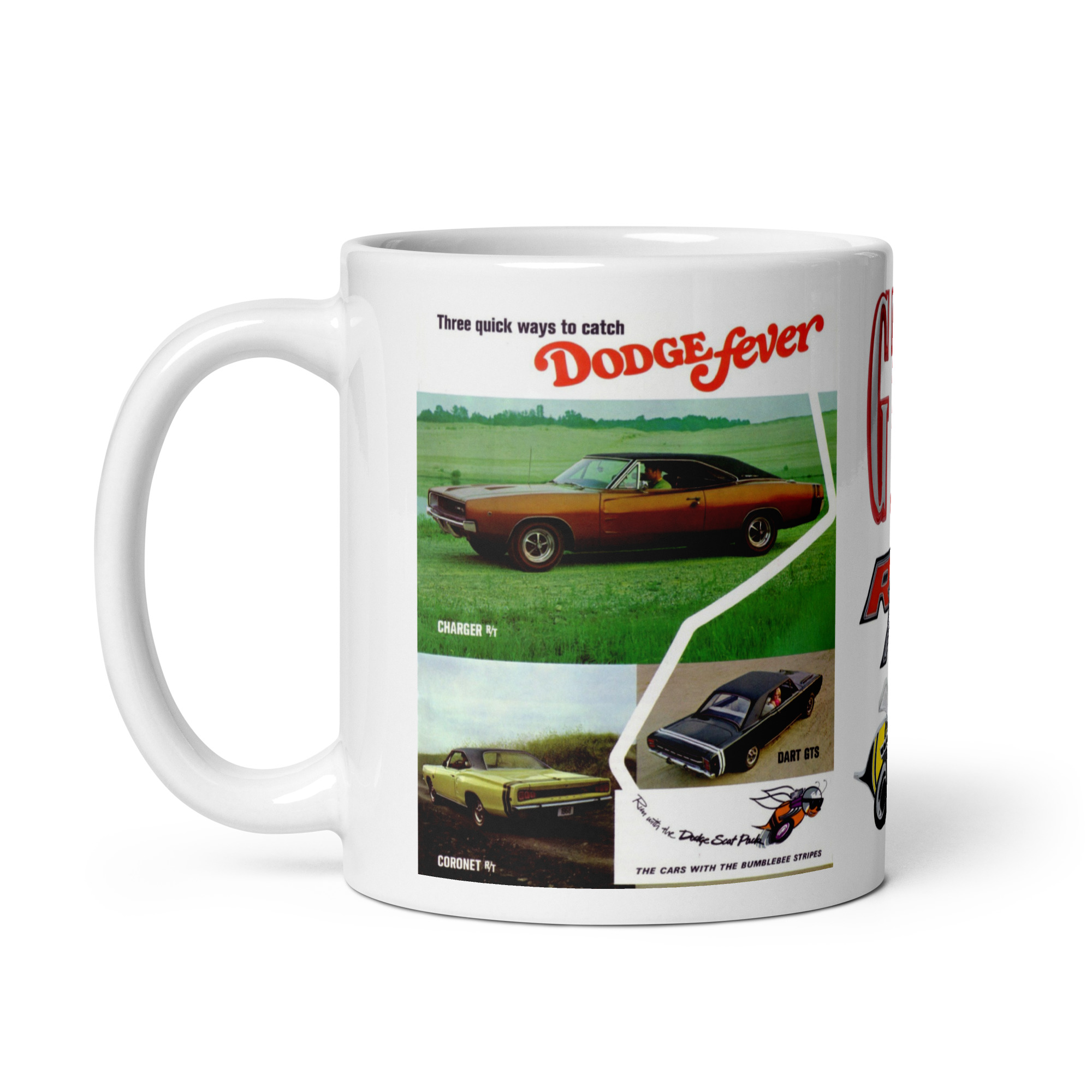 68 Dodge The One With The Stripes Coffee Mug Bee R/T GTS Charger Coronet Dart - Image 3