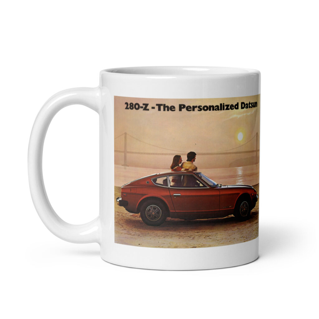 1976 Datsun 280 Z Coffee Mug Sales Brochure 280Z Injected Red 2.8 L28
