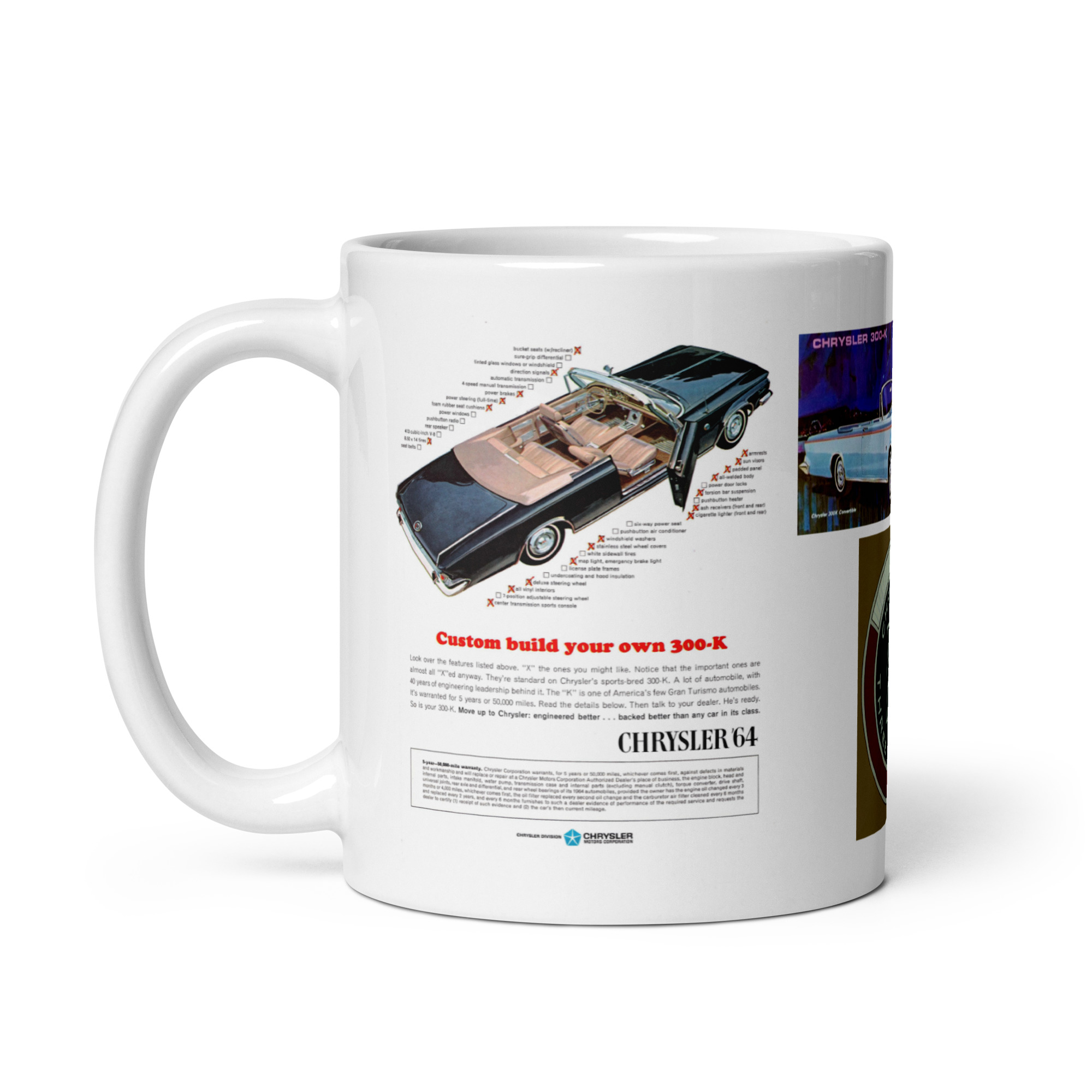 1964 300-K Sales Brochure Coffee Mug 64 300 K Convertible - Image 3