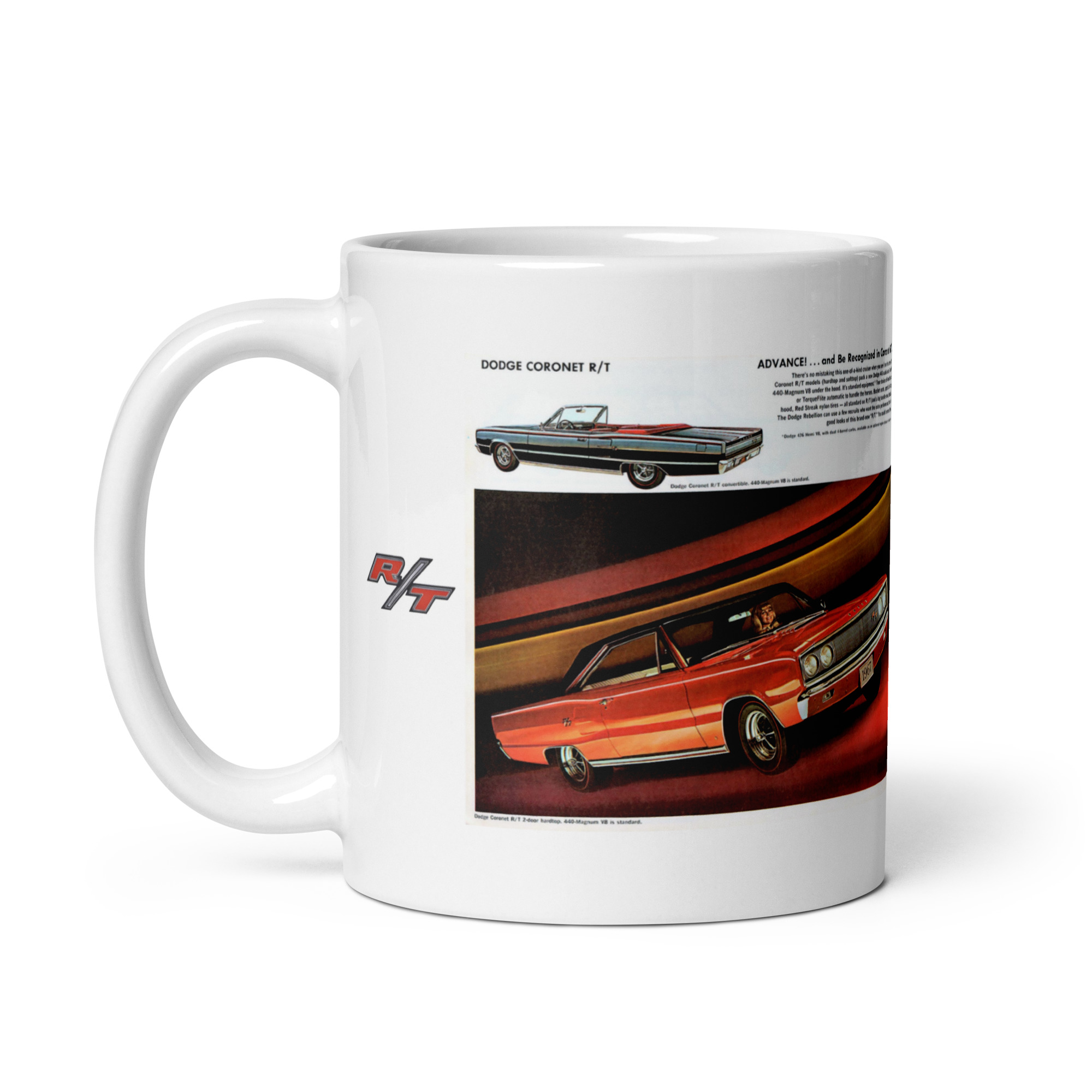 67 Coronet R/T and 500 Sales Brochure Coffee Mug Convertible 440 383 Hemi - Image 3