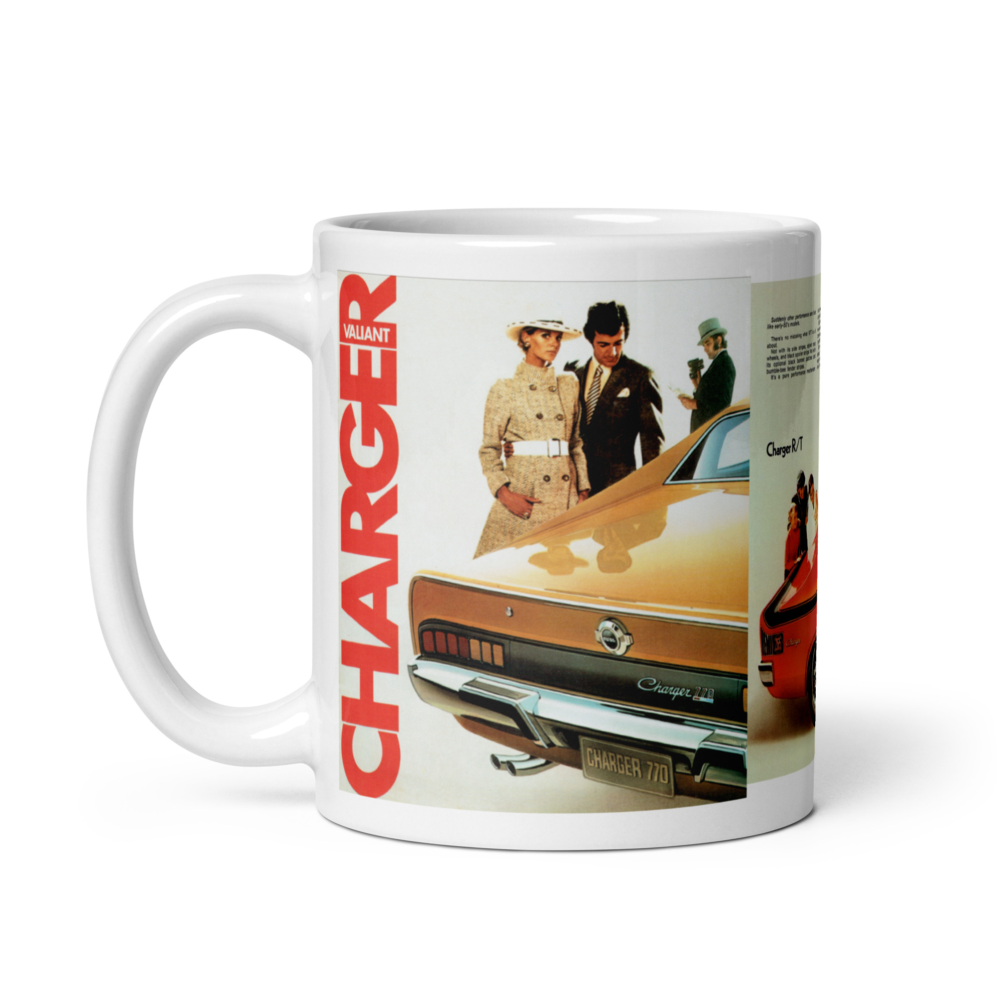 1971 Australian charger R/T Sales Brochure Coffee Mug 265 Hemi Six Pack - Image 2