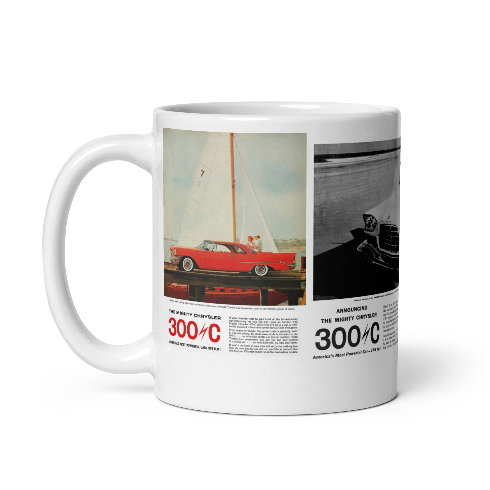 1957 Chrysler 300-C Announcement Ads Coffee Mug 392 Hemi Dual Quad - Image 2