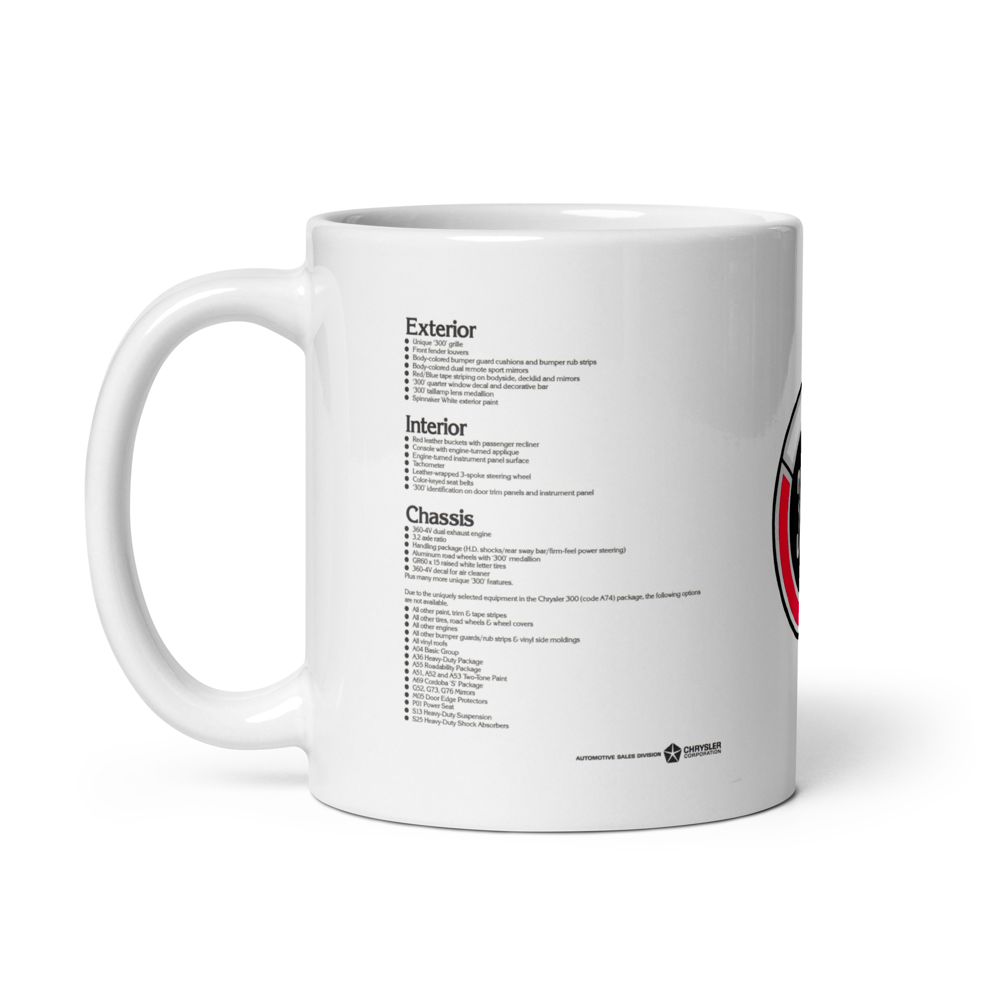 1979 Chrysler 300 Sales Promo Coffee Mug E58 360 727 9.25 79 - Image 2