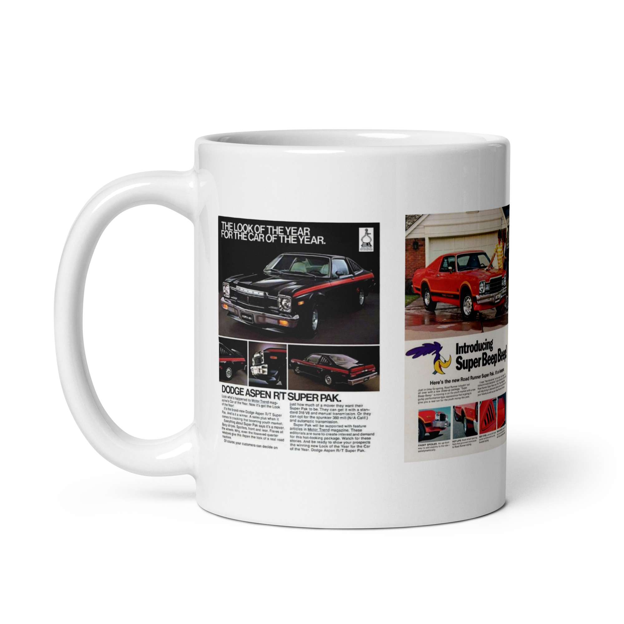 1976 Roadrunner 77 Aspen R/T 78 Street Fleet 79 Magazine Ads Coffee Cup Dodge Plymouth E58 - Image 2