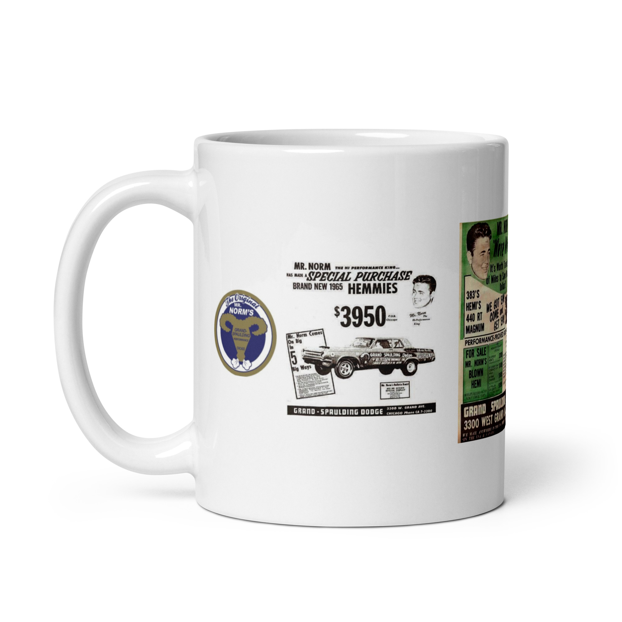 Mr. Norms 3 Newspaper Ads Coffee Mug GSS Grand Spaulding Sport Dodge - Image 3