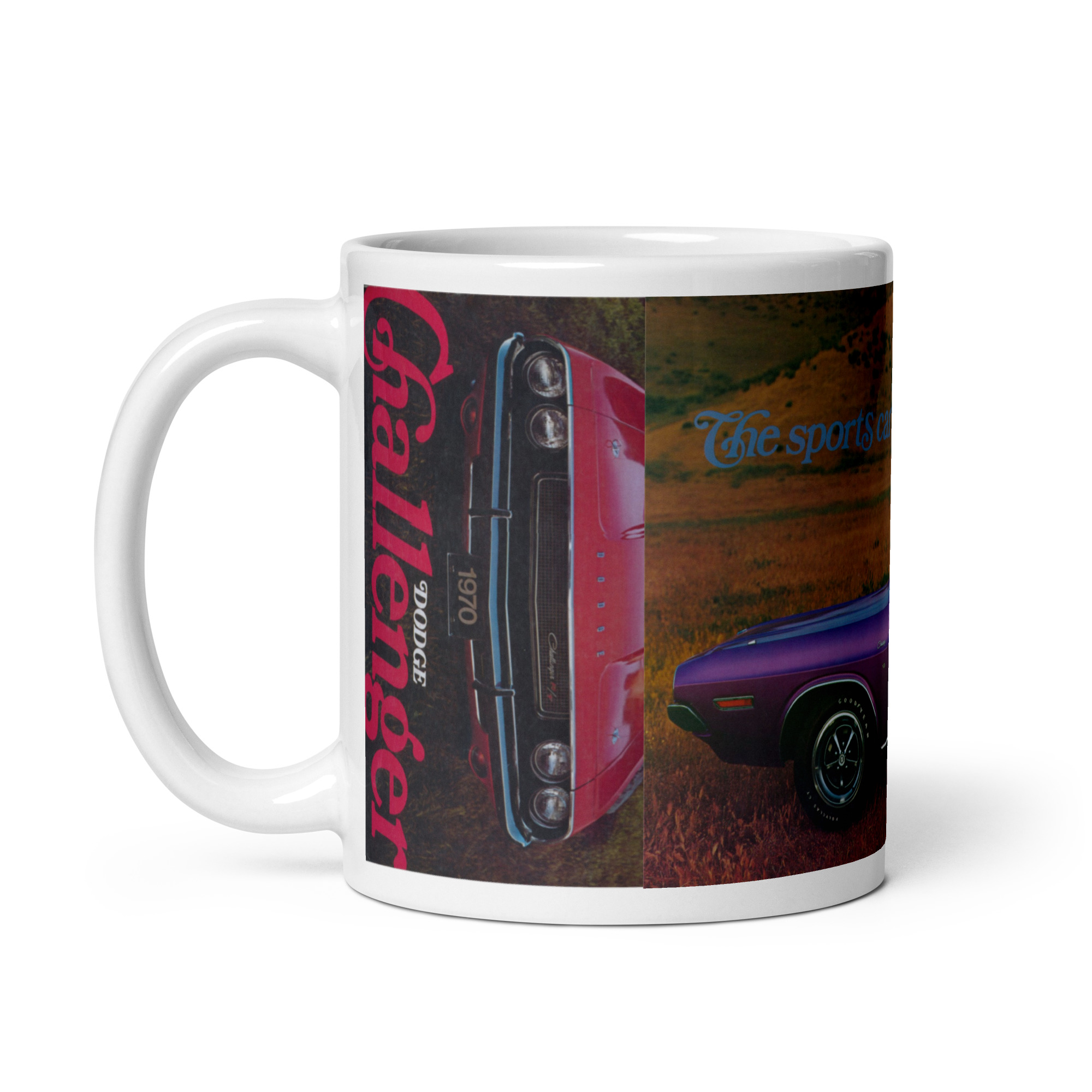 1970 Dodge Challenger Base Sales Brochure Coffee Mug V8 Plum Crazy - Image 2