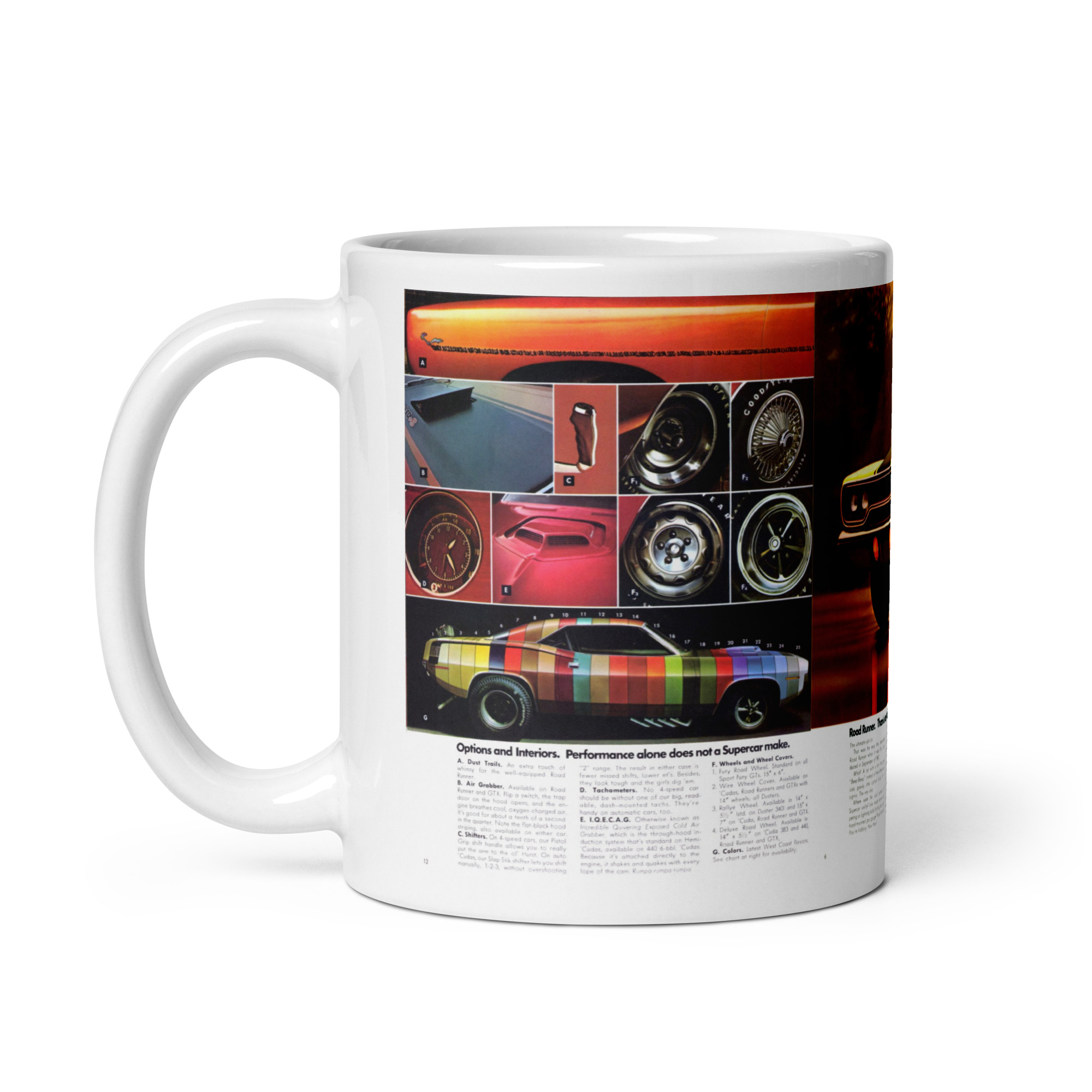 1970 Plymouth Rapid Transit System Sales Brochure Coffee Mug Roadrunner 383 440+6 Hemi - Image 2