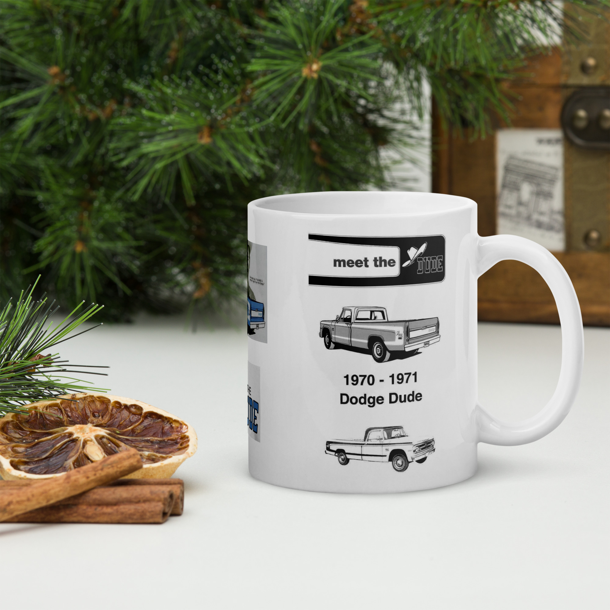 70 71 Mopar Dodge Dude Coffee Mug 383 4 Speed 318 225 /6 B3 Blue - Image 2