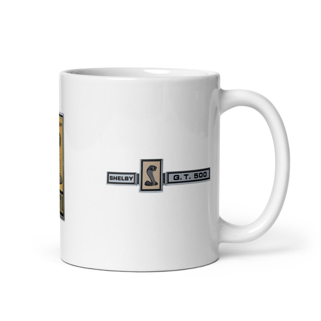 1967 GT500 Shelby Coffee Mug 428 4 speed Mustang Ford Eleanor Nameplates Emblems