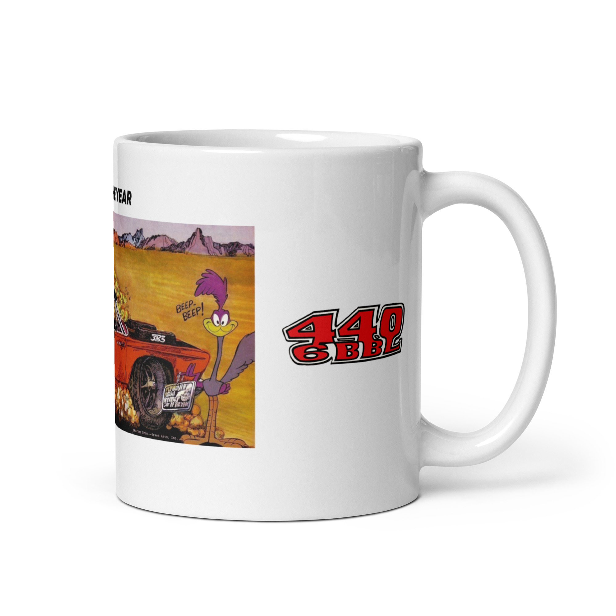 69 Roadrunner Car Of The Year Coffee Mug Plymouth Hemi 383 426 440+6 1969 MT - Image 2