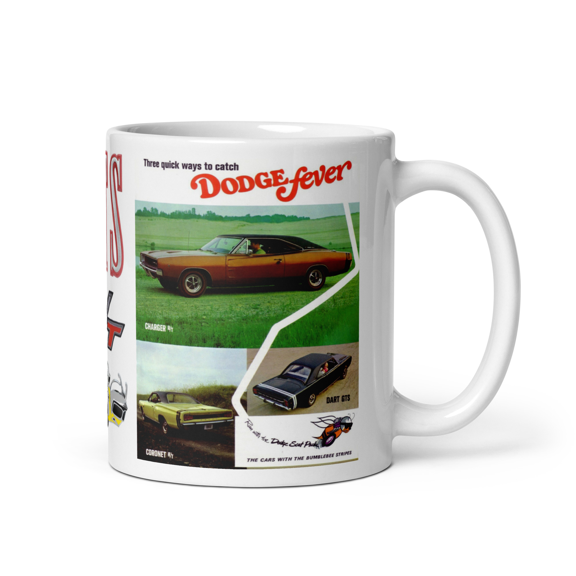 68 Dodge The One With The Stripes Coffee Mug Bee R/T GTS Charger Coronet Dart - Image 2