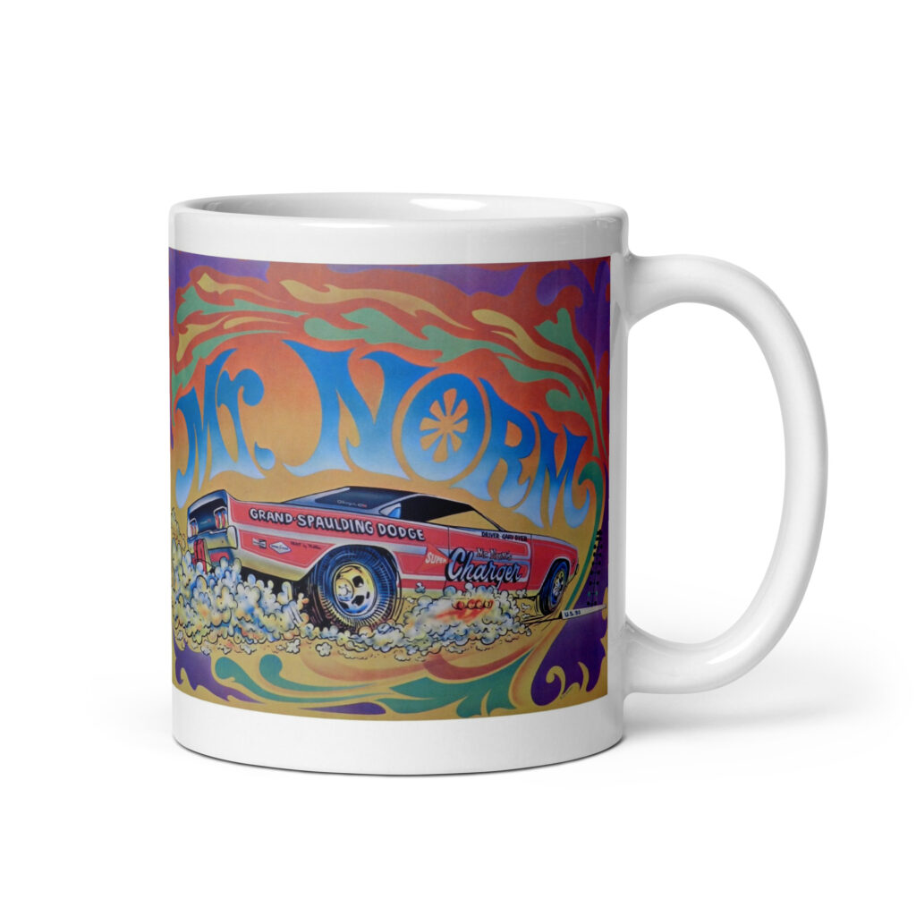 Mr. Norms 68 Charger Ad Dodge Mopar Coffee Mug 426 Hemi 440 R/T Grand Spaulding