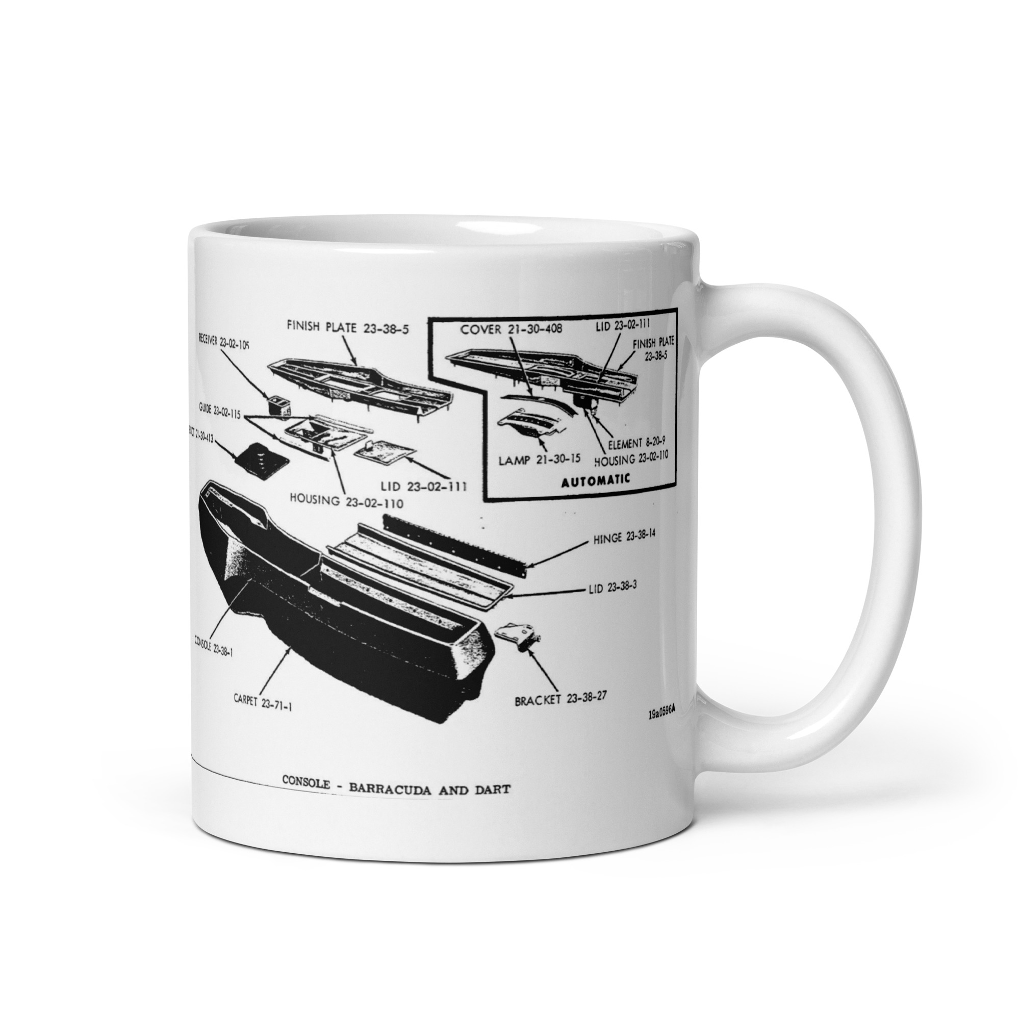 67 B Body 4 Speed Console Coffee Mug Parts Book Diagrams 68 A Body A833 Mopar - Image 2