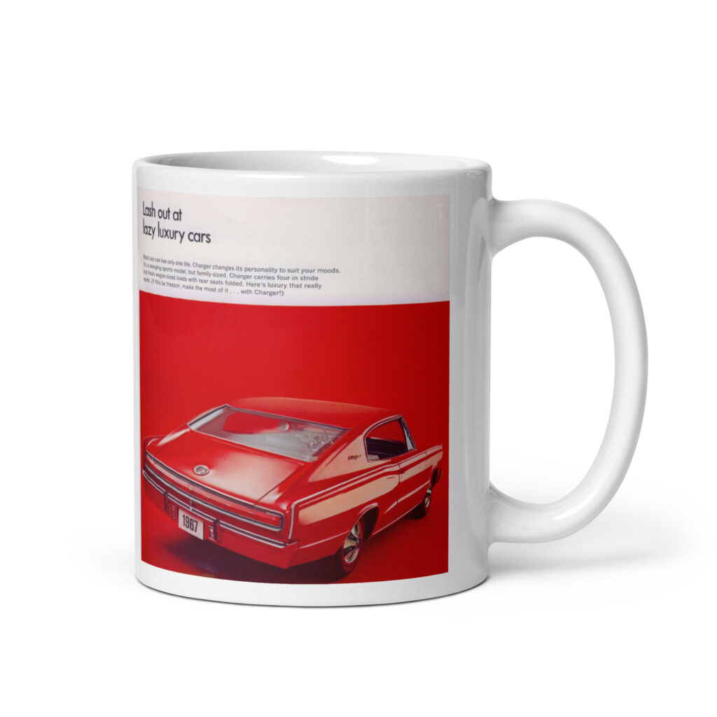 1967 Dodge Charger Brochure Coffee Mug 426 Hemi 440 383 318