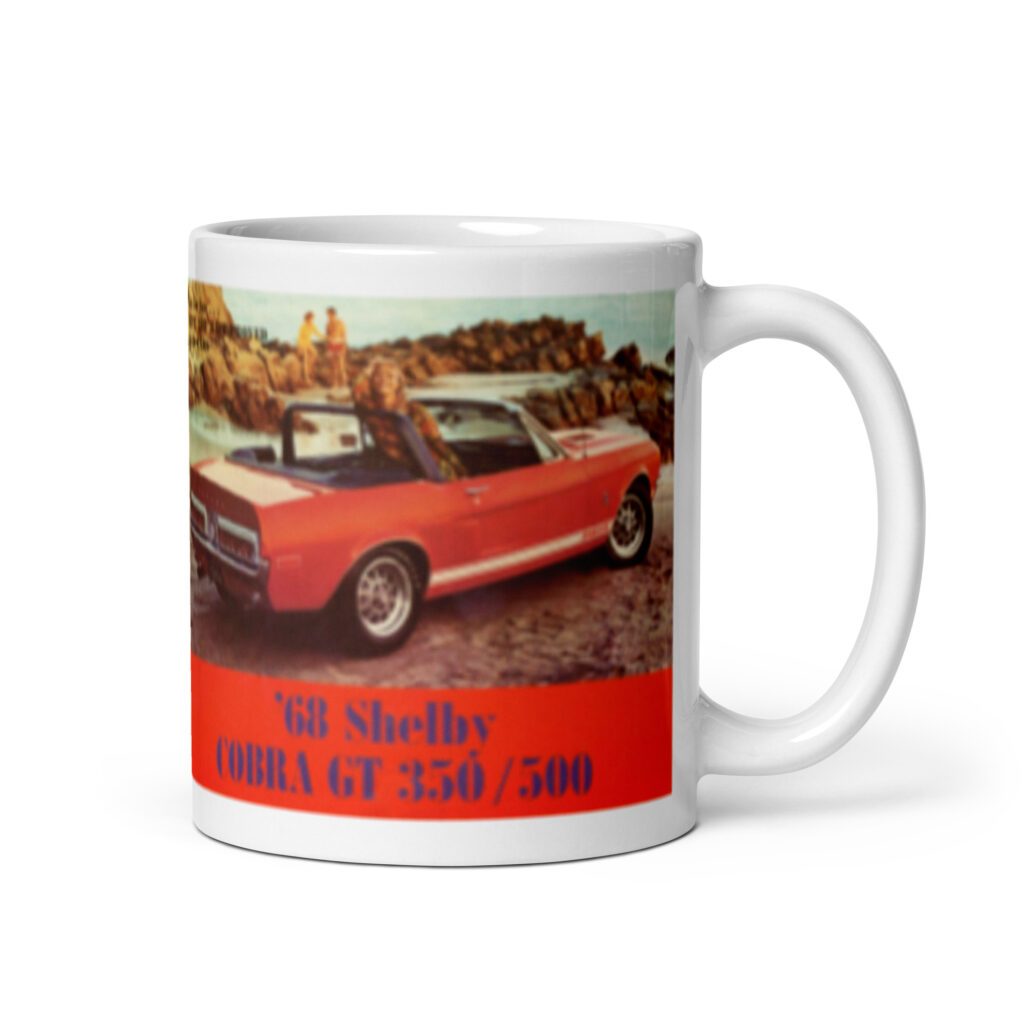 68 Shelby GT350 GT500 Coffee Mug Mustang Sales Brochure 302 Windsor 428