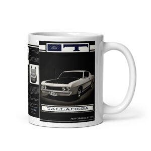 1969 Ford Talladega Sales Brochure Coffee Mug Sportsroof Hardtop 69