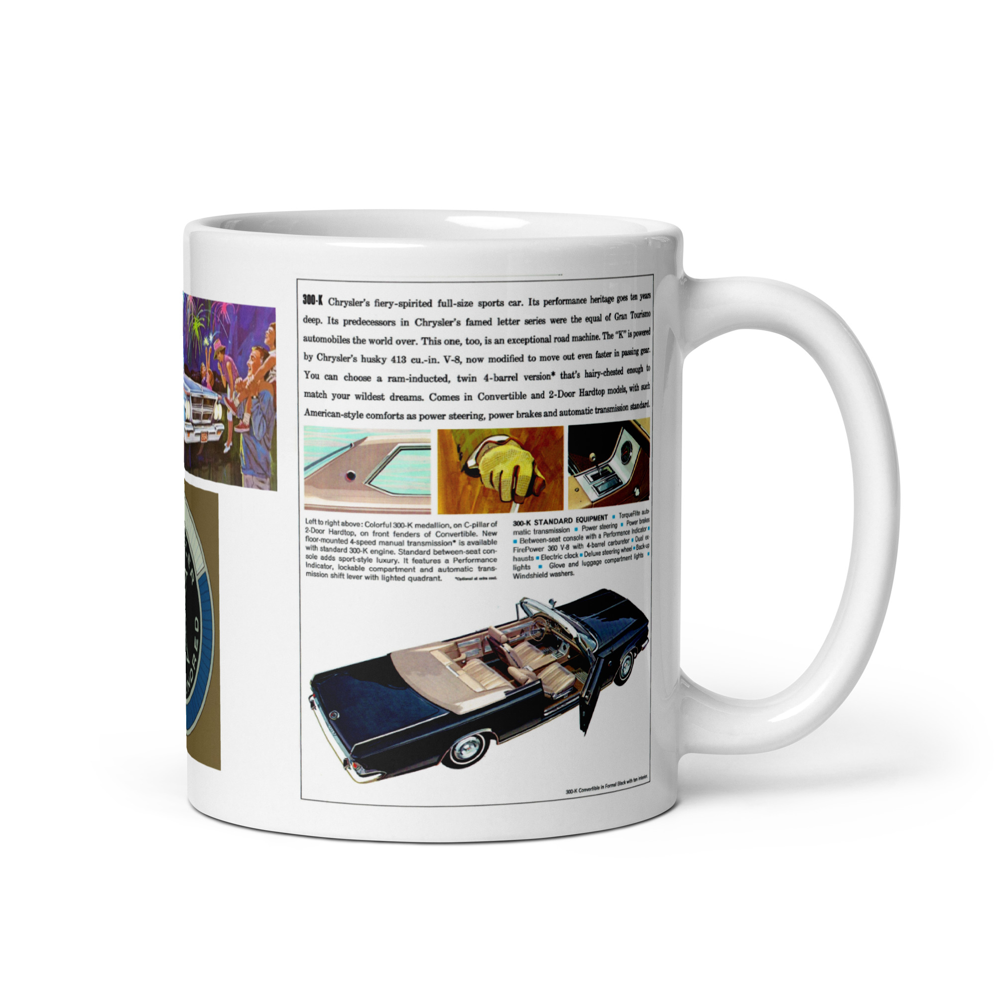 1964 300-K Sales Brochure Coffee Mug 64 300 K Convertible - Image 2