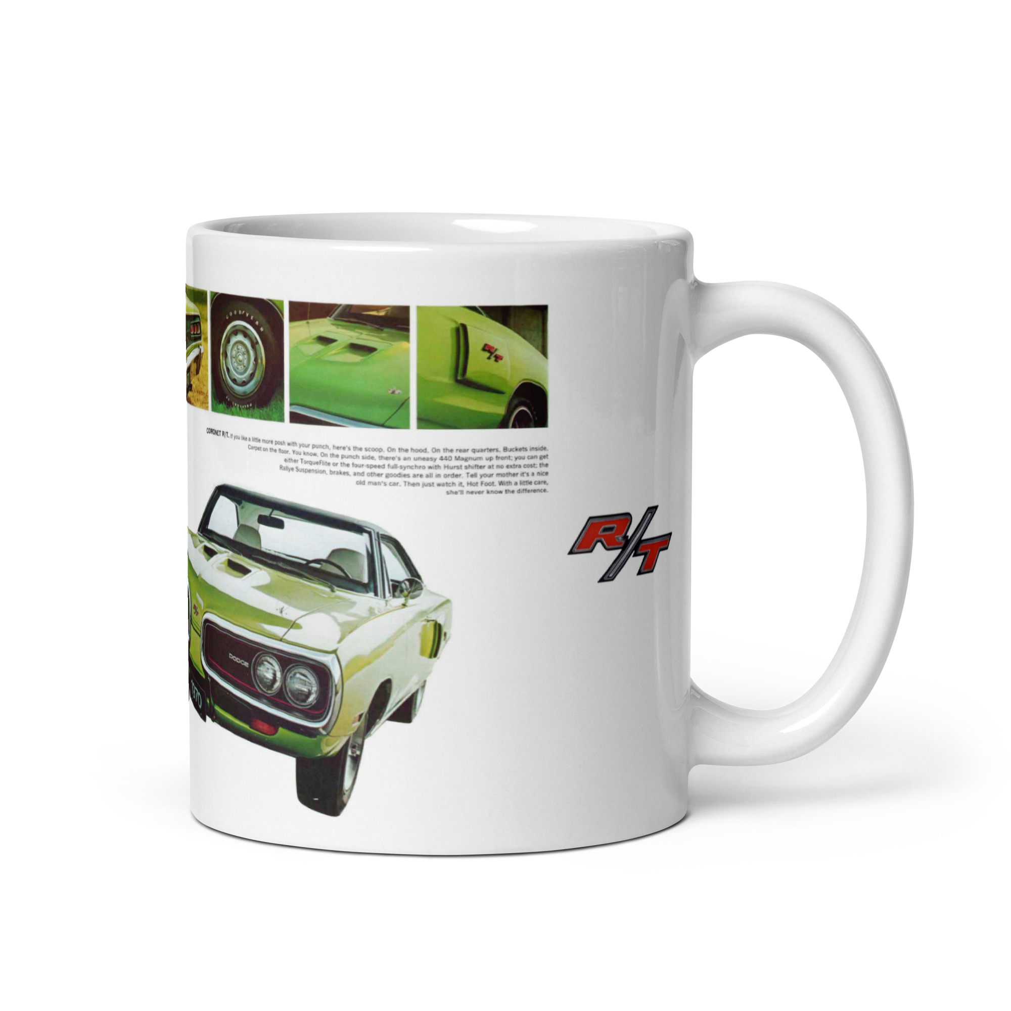 1970 Dodge Coronet R/T Sales Brochure Coffee Mug 70 426 Hemi 440 Six Pack - Image 2