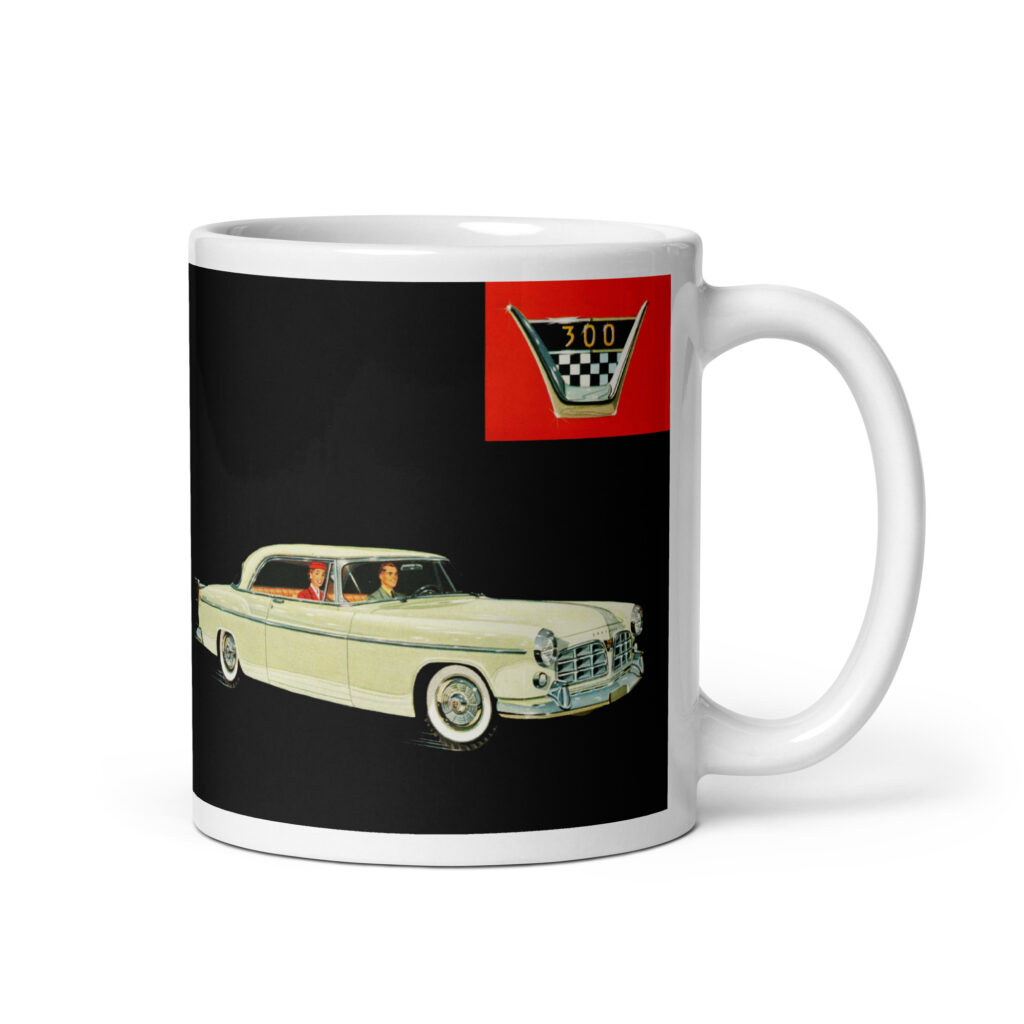 1955 C 300 Sales Brochure Coffee Mug 55 C-300 Chrysler 331 Hemi