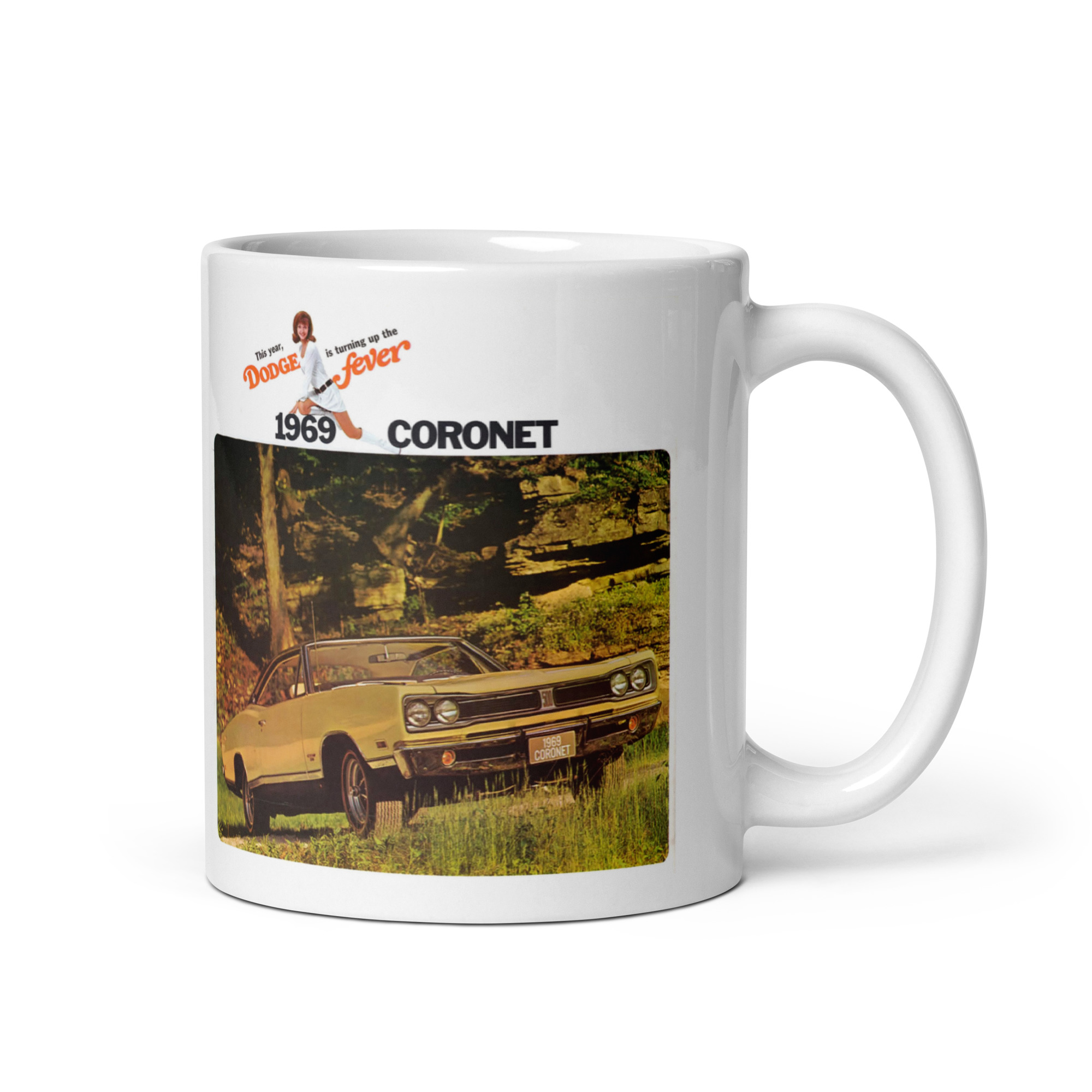 1968 and 1969 Dodge Coronet Sales Brochure Covers Coffee Mug 383 426 - Image 2
