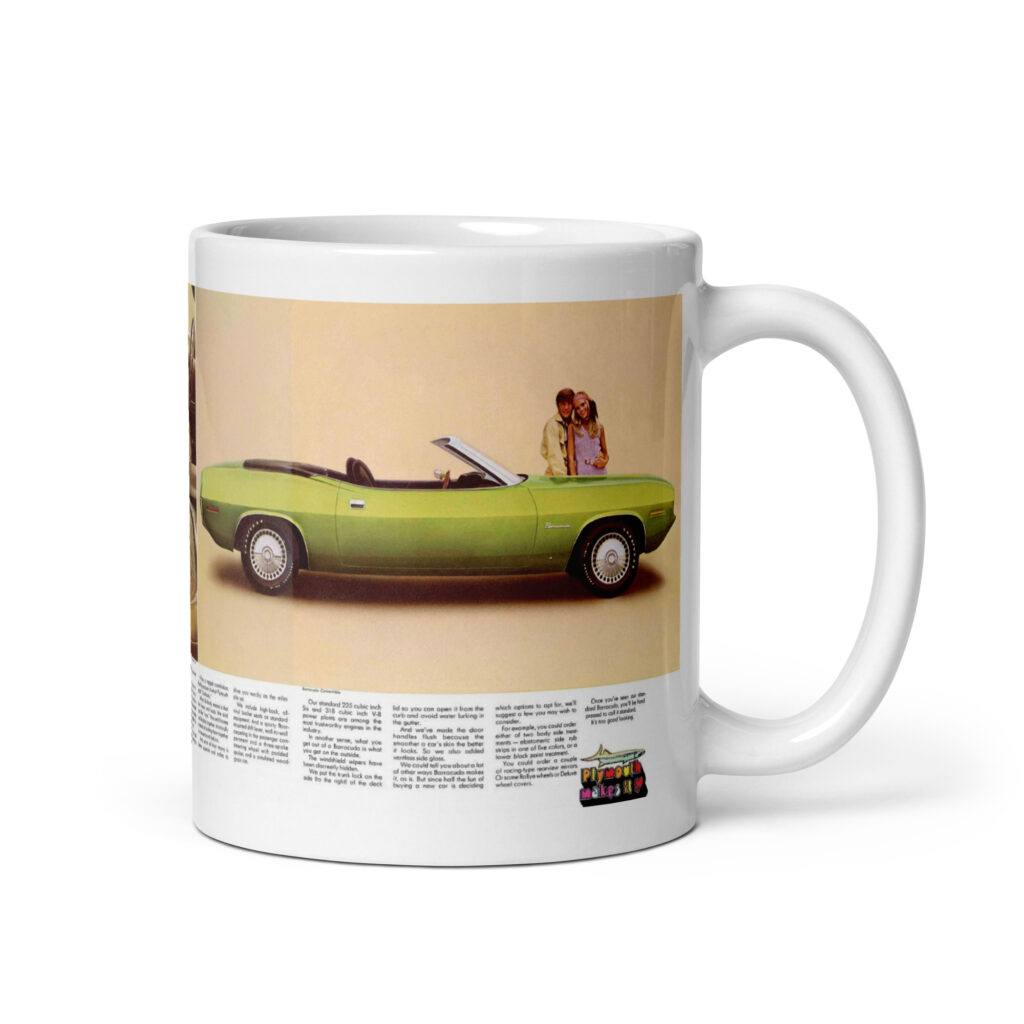 1970 Plymouth Barracuda Convertible Sales Brochure Mug 383 /6 318