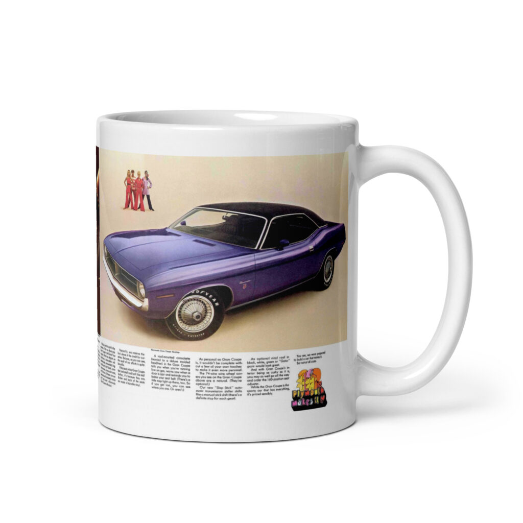 1970 Barracuda Gran Coupe Sales Brochure Coffee Mug 383 /6 318 A833 727