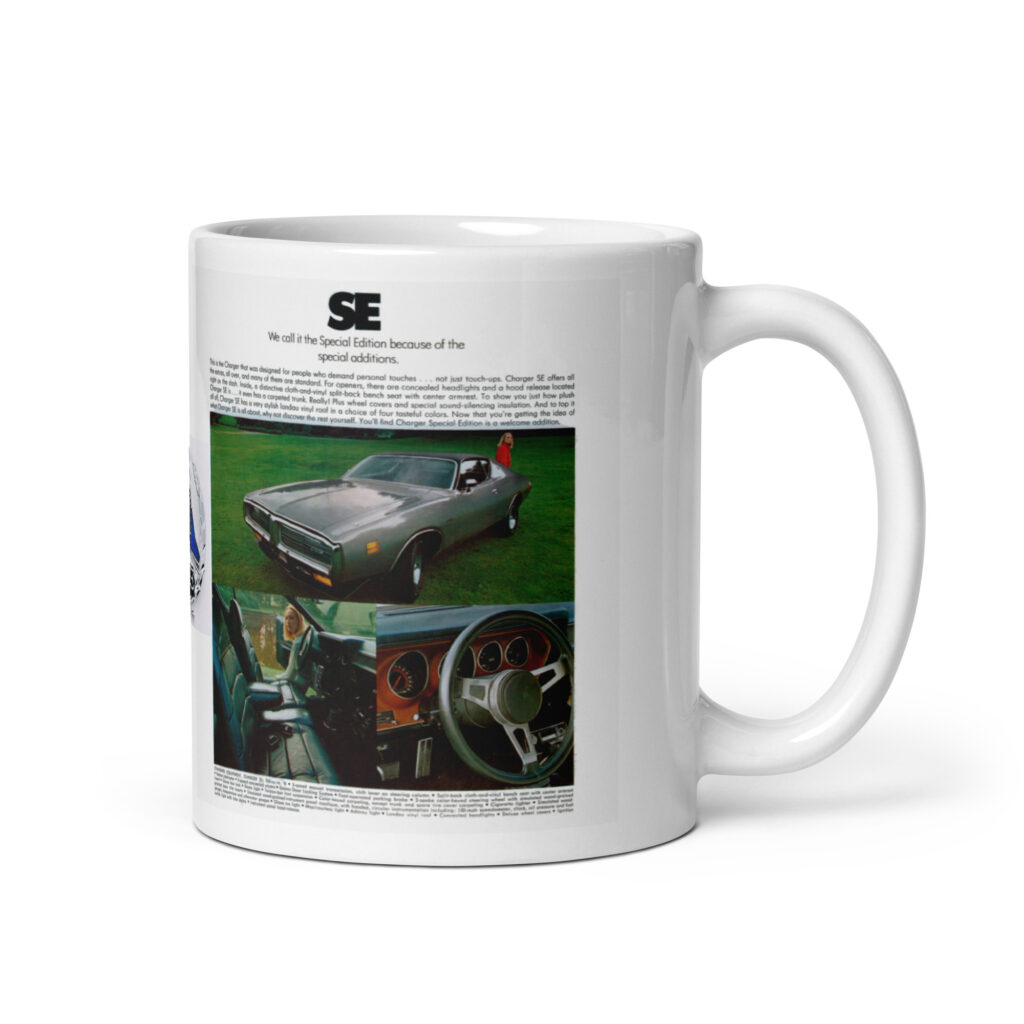1971 Dodge Charger SE Sales Brochure Coffee Mug 71 318 383 727 A833 /6