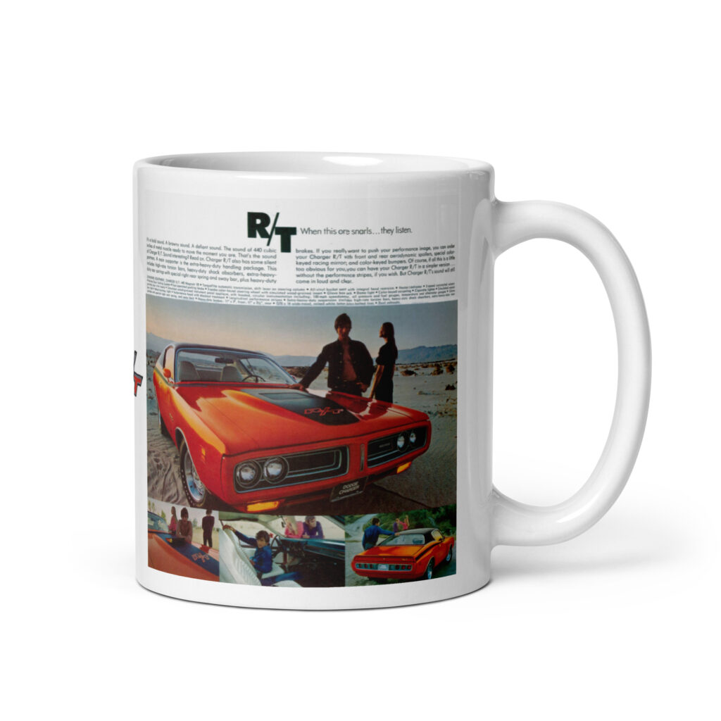 1971 Dodge Charger R/T Sales Brochure Coffee Mug 440 Six Pack 426 Hemi