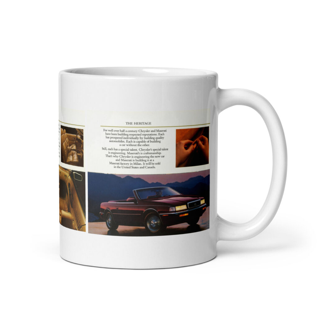 1989 Chrysler TC by Maserati Sales Brochure Coffee Mug Idea Heritage Luxury