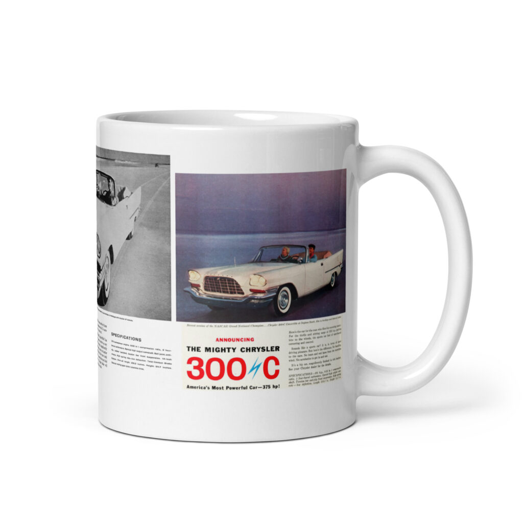 1957 Chrysler 300-C Announcement Ads Coffee Mug 392 Hemi Dual Quad