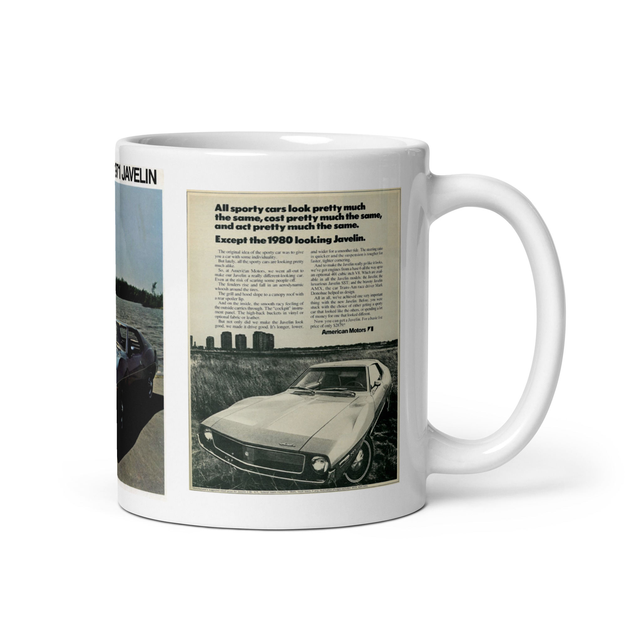 1971 AMC Javelin-AMX Sales Ads and Brochure Cover Coffee Mug 360 401 - Image 2