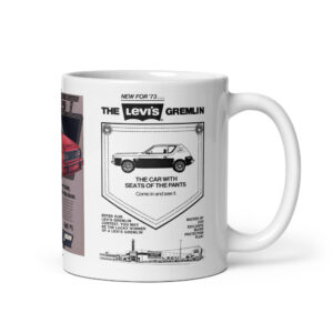 AMC Levis Gremlin GT Sales Ads Coffee Mug American Motors