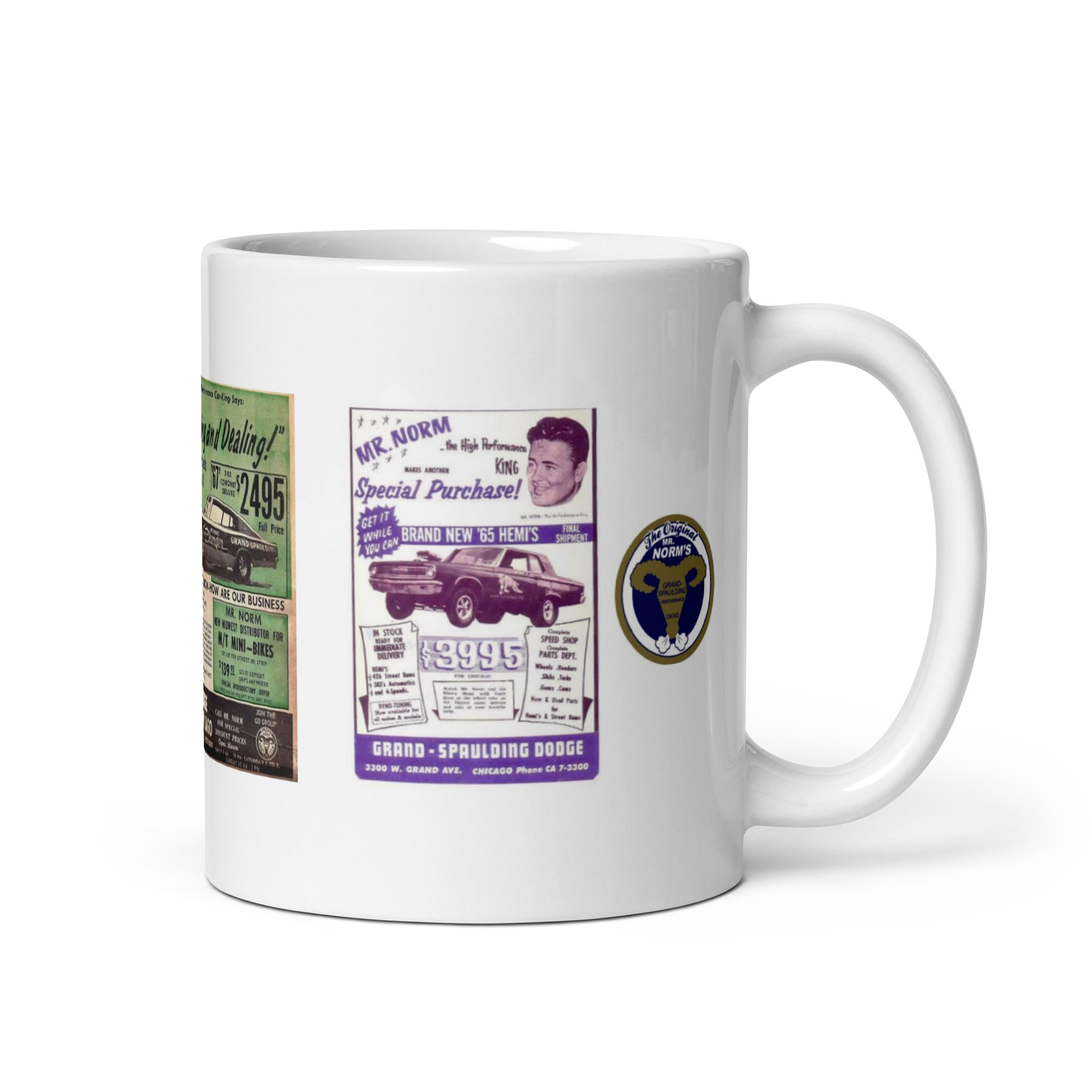 Mr. Norms 3 Newspaper Ads Coffee Mug GSS Grand Spaulding Sport Dodge - Image 2