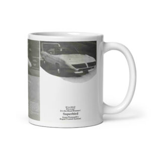 1970 Plymouth Superbird Sales Brochure Coffee Mug 426 Hemi 440 6BBL