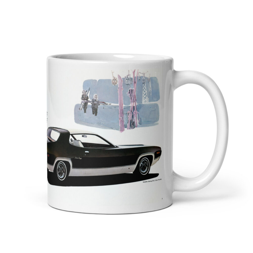 Premium B-Body Luxury: 1972 Plymouth Satellite Sebring Plus Sales Brochure Mug 400