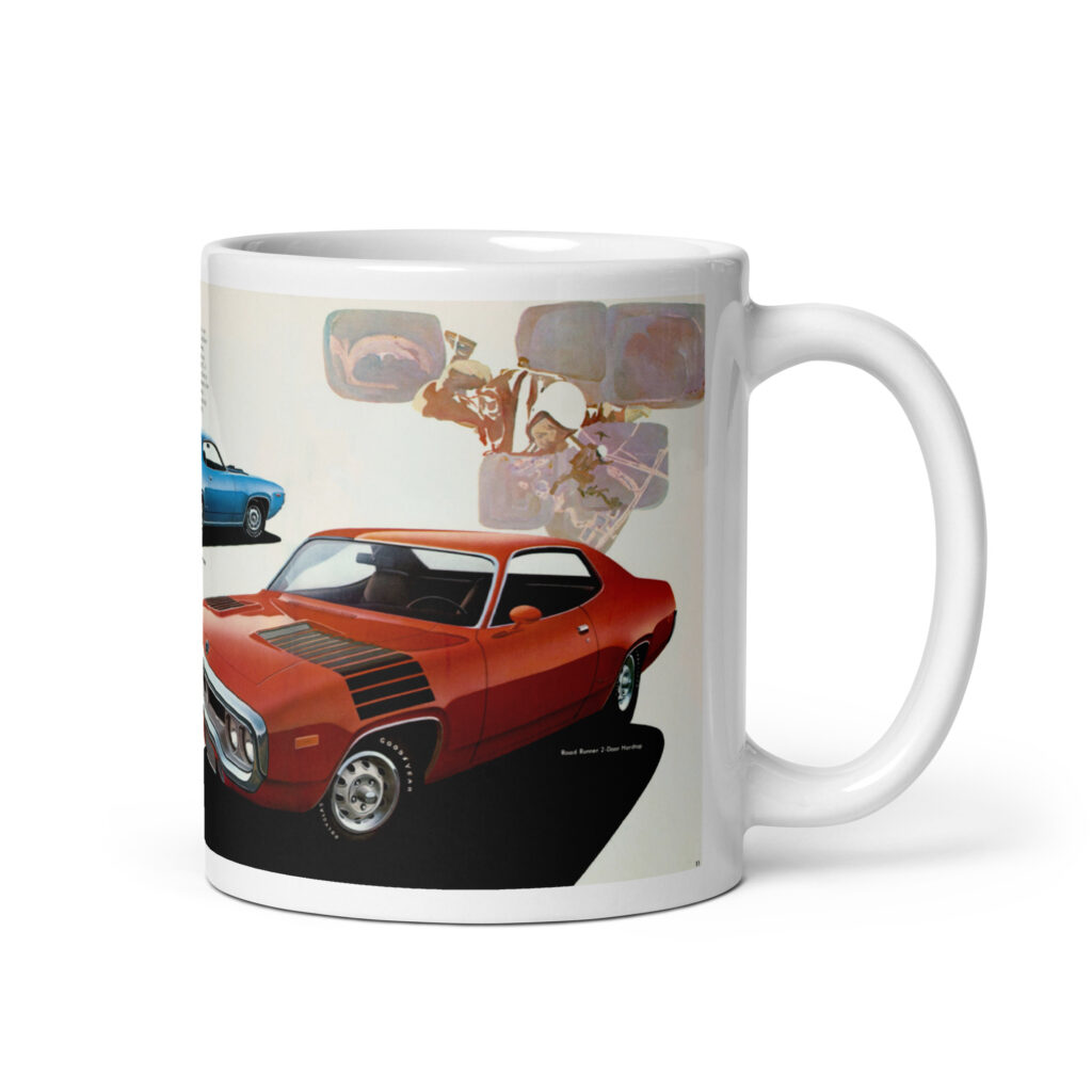1972 Satellite Roadrunner Sales Brochure Coffee Mug GTX 400 440 6BBL