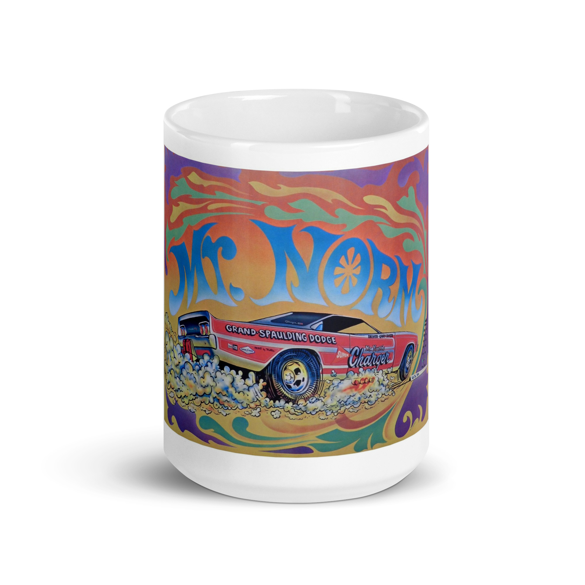 Grand Spaulding Mr Norms 68 Charger Ad Dodge Mopar Mug 426 Hemi 440 15OZ Coffee - Image 6