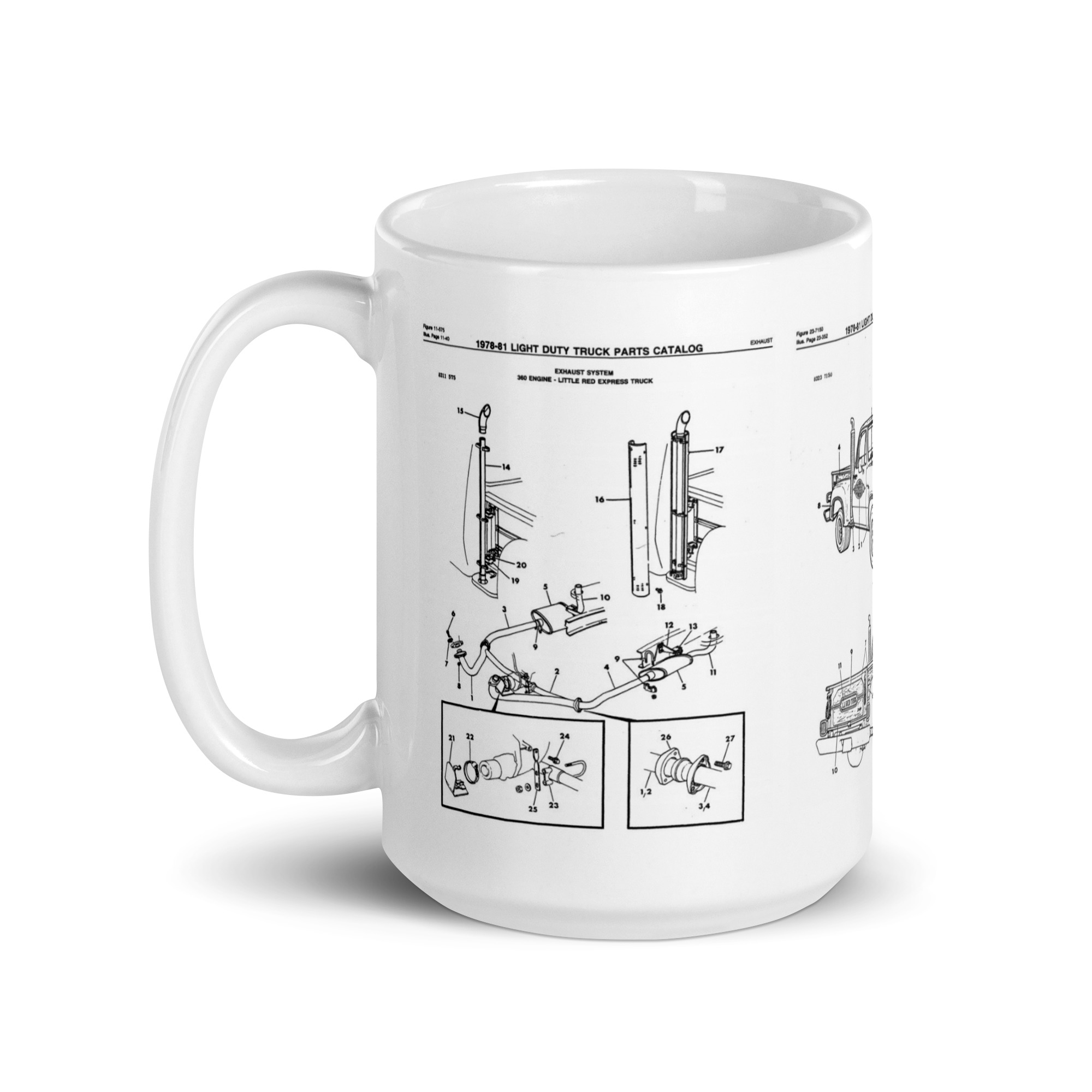 Dodge Lil Red Express Coffee Mug Parts Book Diagrams 78 79 Wood Stripes Mopar 78 - Image 3