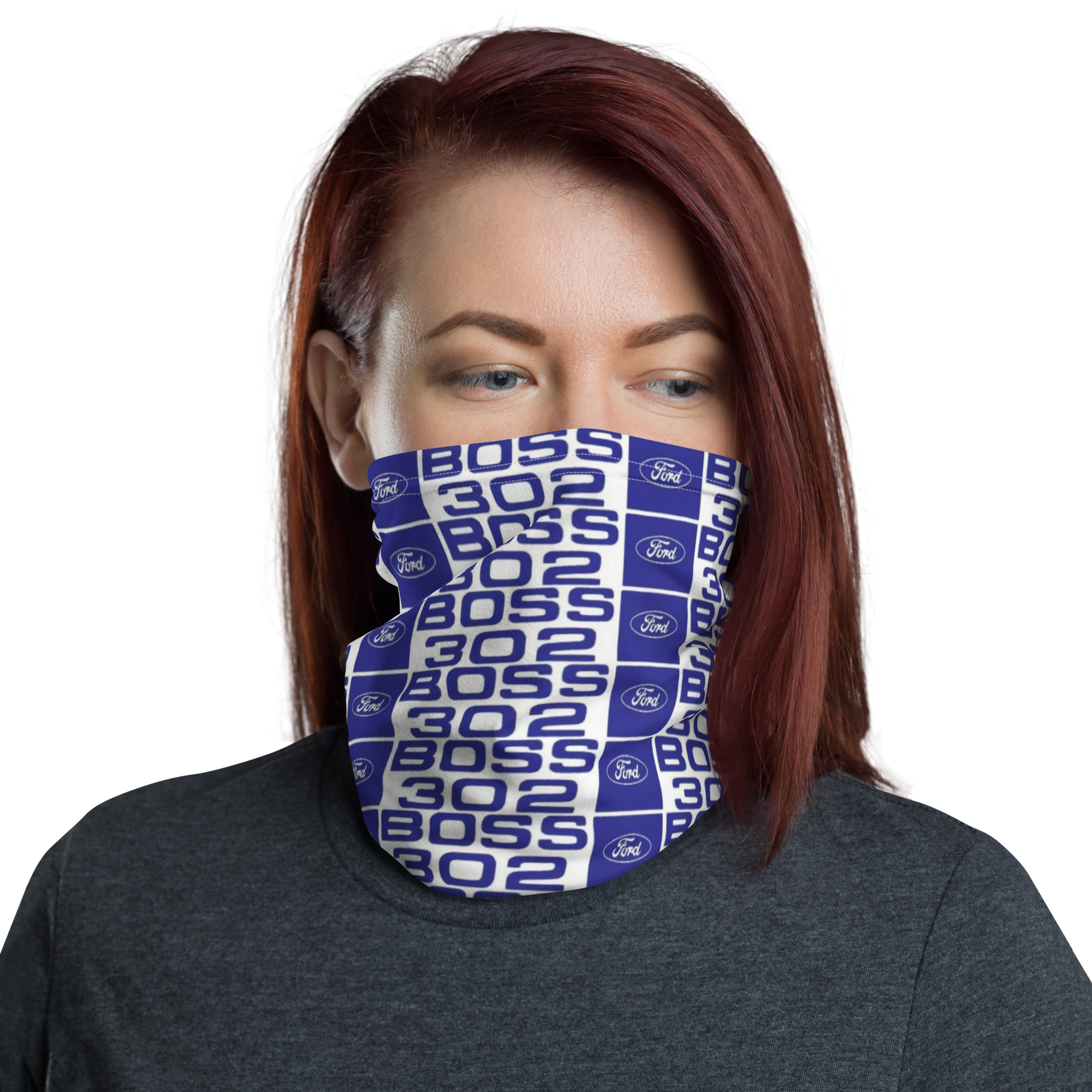 Ford Mustang Boss 302 Neck Gaiter Buff 1969 1970 - Image 2