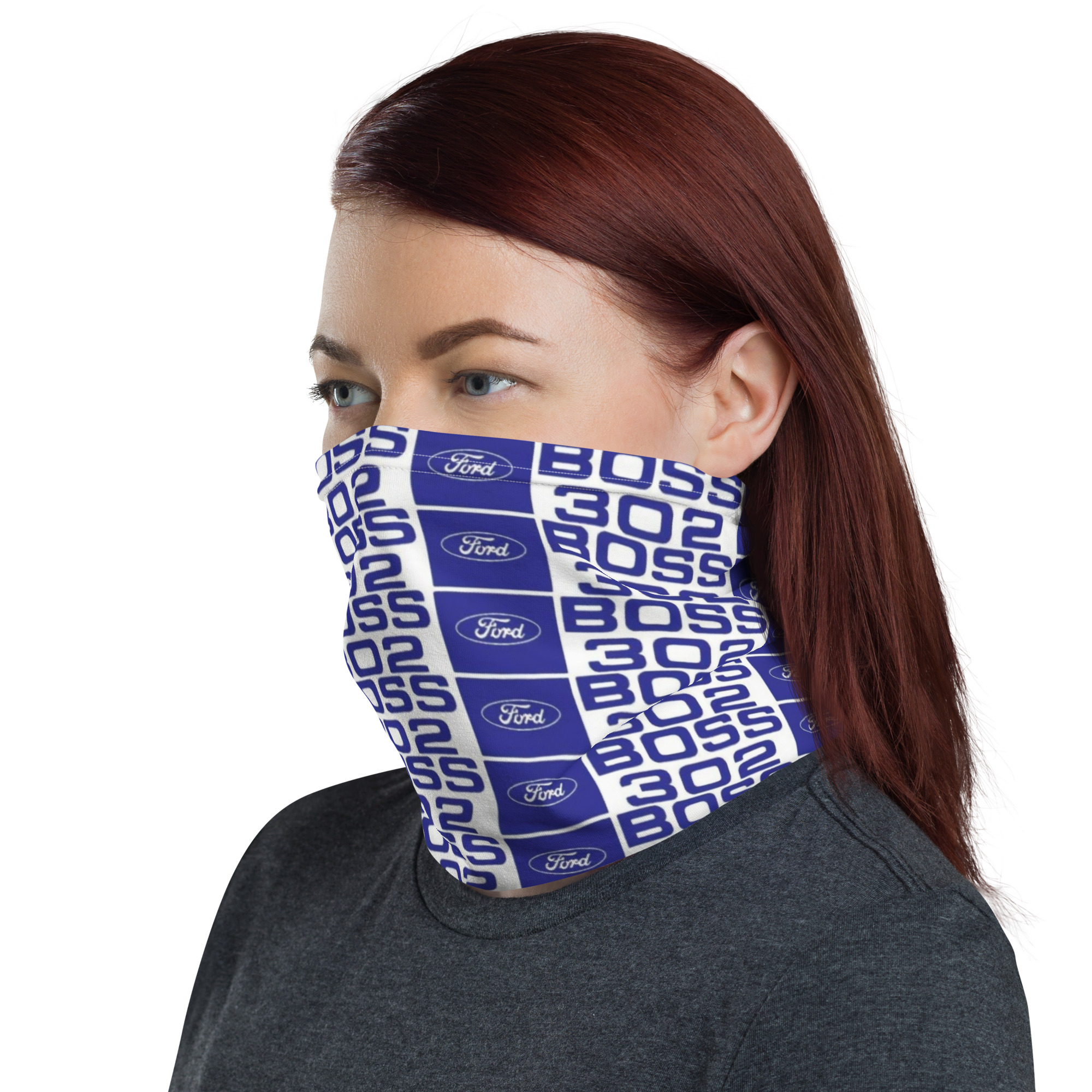 Ford Mustang Boss 302 Neck Gaiter Buff 1969 1970 - Image 3