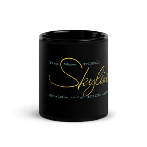 1957 Ford Fairlane 500 Skyliner Sales Brochure Black Coffee Mug Cover